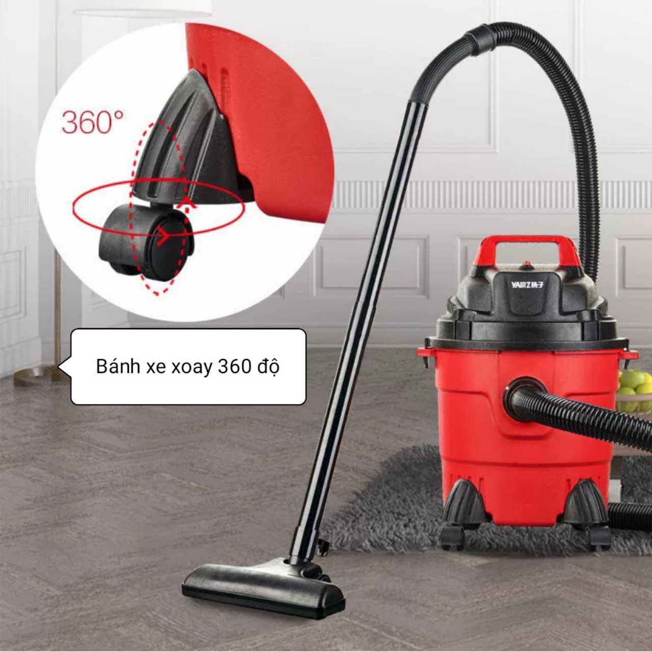 Máy Hút Bụi Cầm Tay 1000W, Dung Tích 15L, Hút 2 Chiều Cao Cấp Siêu Lốc Xoáy Đa Năng