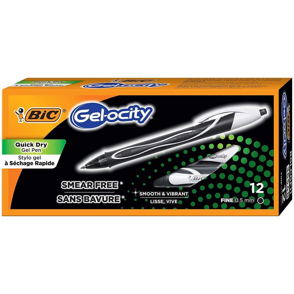 Bút Gel Khô Nhanh Nhất Bút BIC Gelocity Quick Dry Gel Pen, 1 cây màu đen hoặc xanh, cỡ ngòi 0.7mm