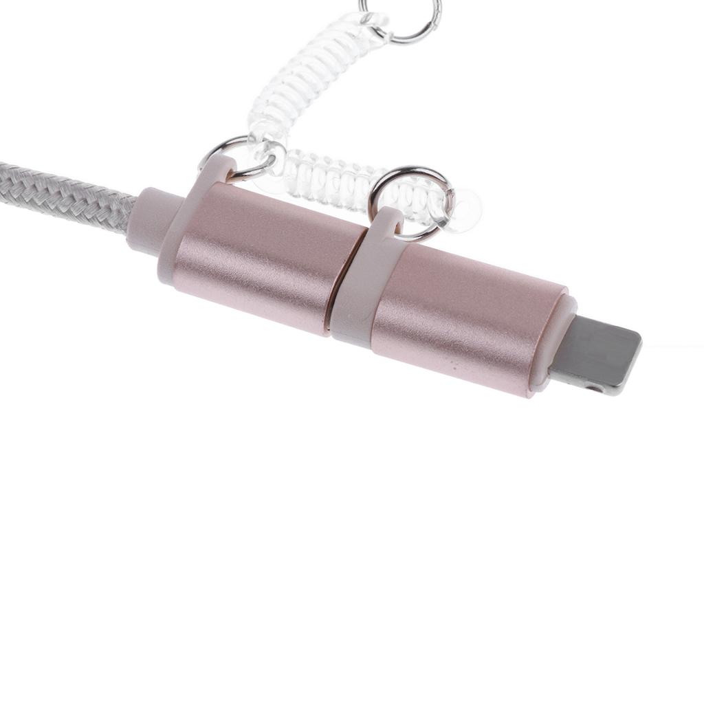 3 In 1 Nylon Cable Micro USB/Type C Sync Charge For All Devices IPhone