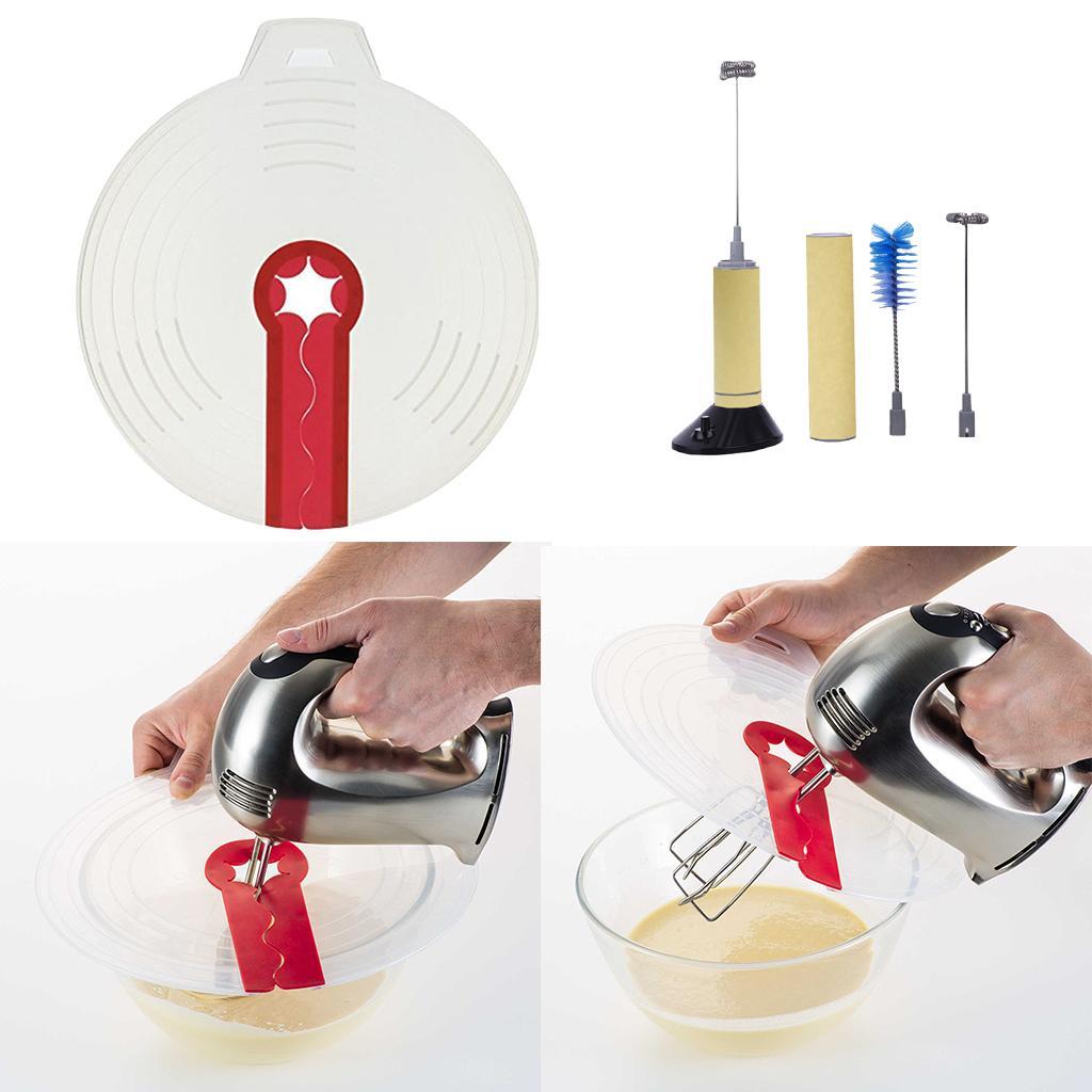 7pcs Stainless Egg Milk Frother Handheld Whisk Head Electric Splatter Screen