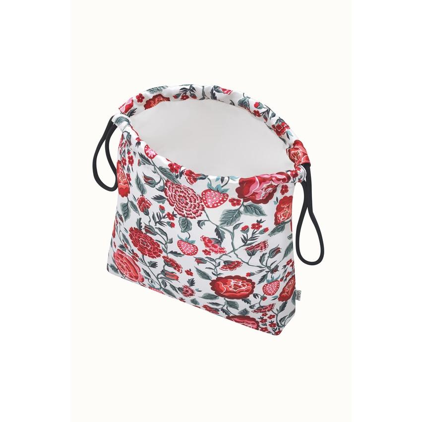 Cath Kidston - Túi dây rút/Recycled Satin Drawstring Pouch - Strawberry Garden - Cream/Pink -1042320