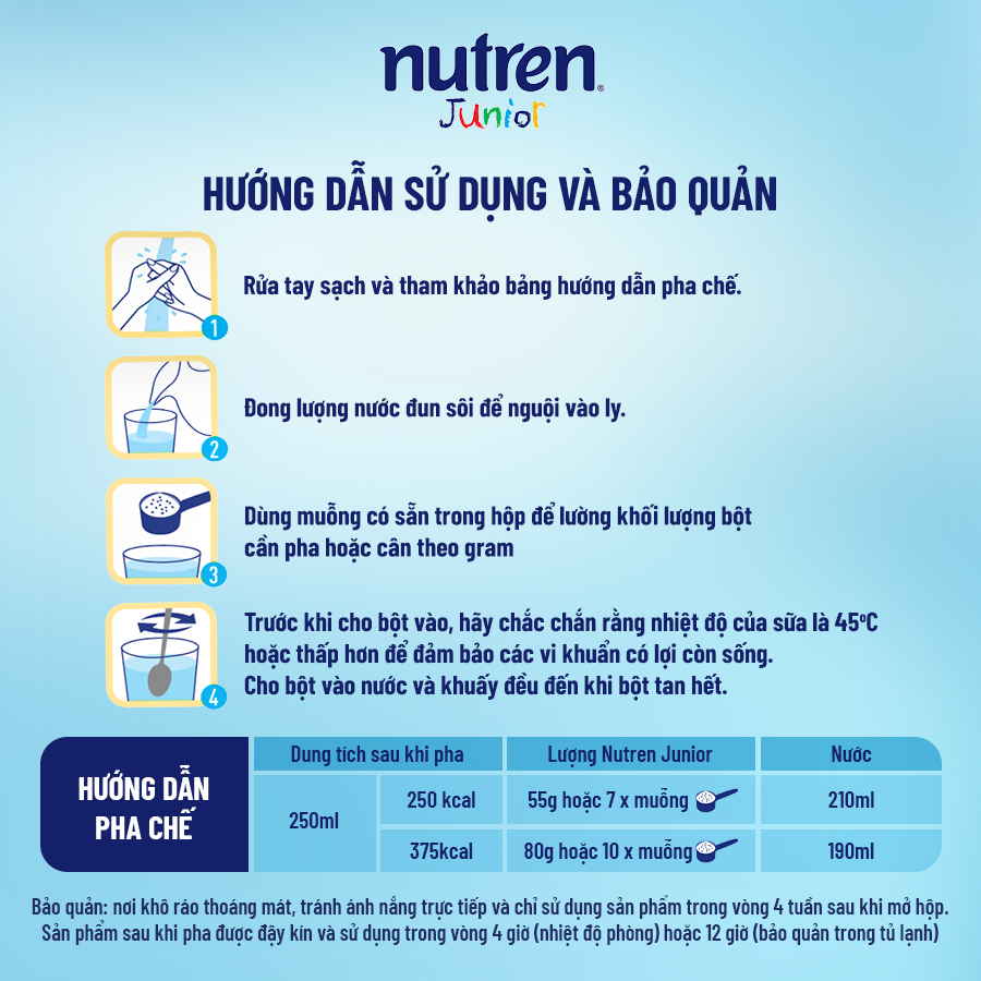 Thực phẩm dinh dưỡng y học Nutren Junior Thụy Sĩ hỗ trợ tăng cân tiêu hóa tốt cho trẻ từ 1 đến 10 tuổi 400g