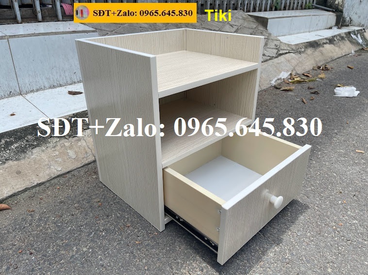 Tủ, Kệ Đầu Giường Nhựa Đài Loan Cao 45,5cm Ngang 40 Sâu 32,5cm Màu Gỗ Sồi 877