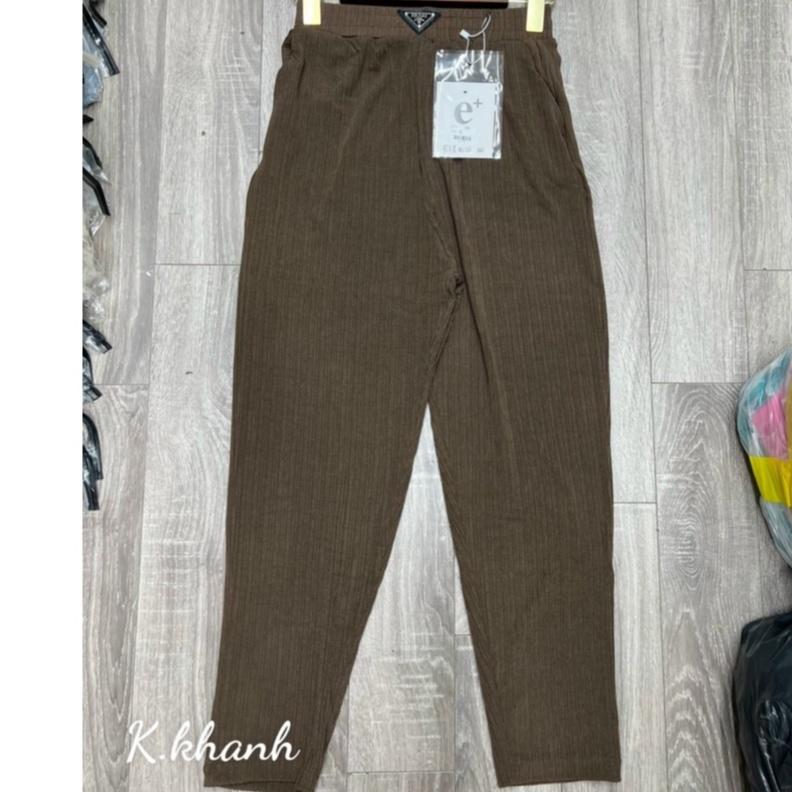 Quần Baggy nữ chất nhăn lạnh, quần bom nữ xếp ly cạp chun vải nhăn, siêu nhẹ siêu mát, dáng Quảng Châu găn tag mẫu mới