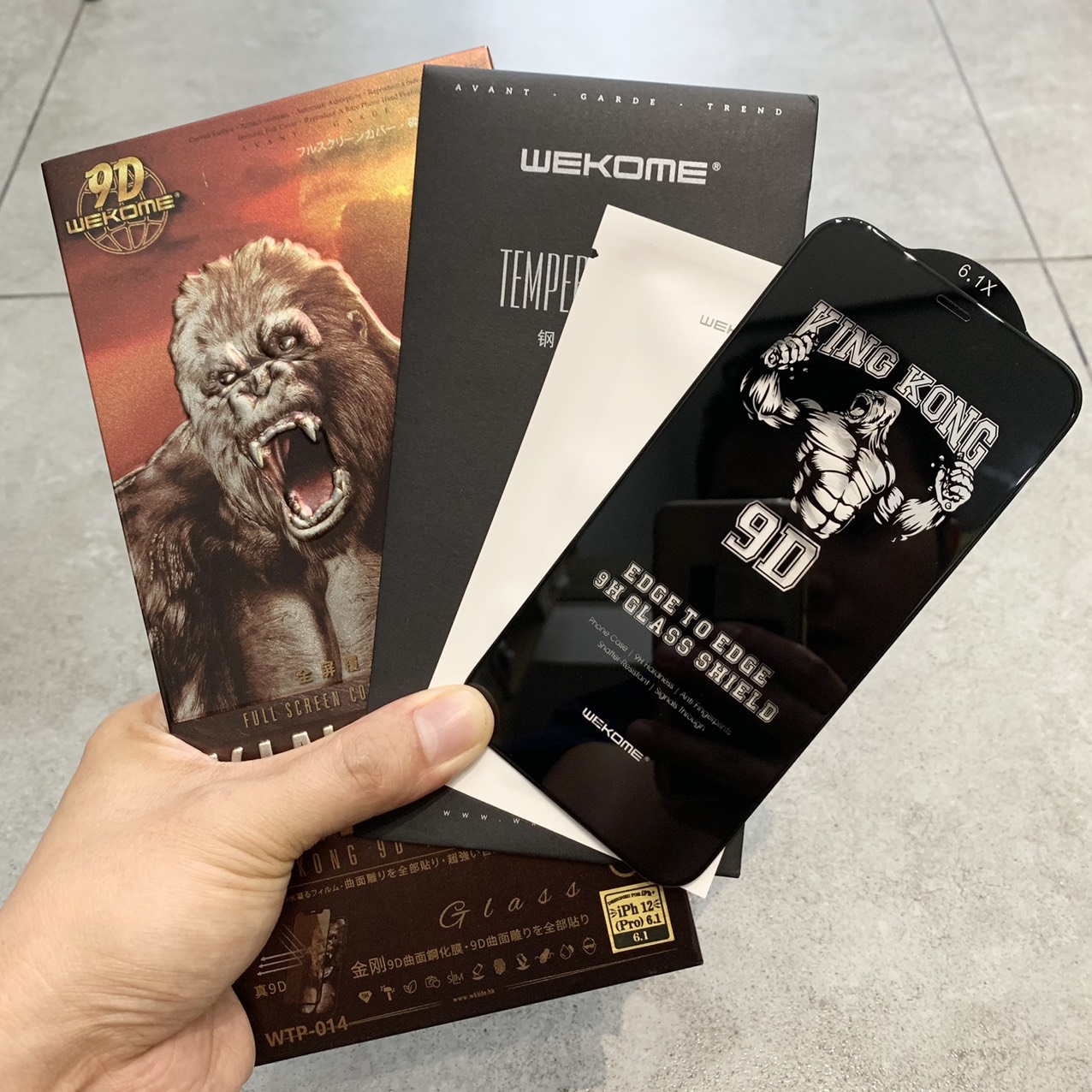 Kính Cường Lực Kingkong 9D Trong Suốt Dành Cho Iphone - Full Hộp Sắt Cao Cấp - Dán Full Màn - Hàng Chính Hãng - 1212 Pro