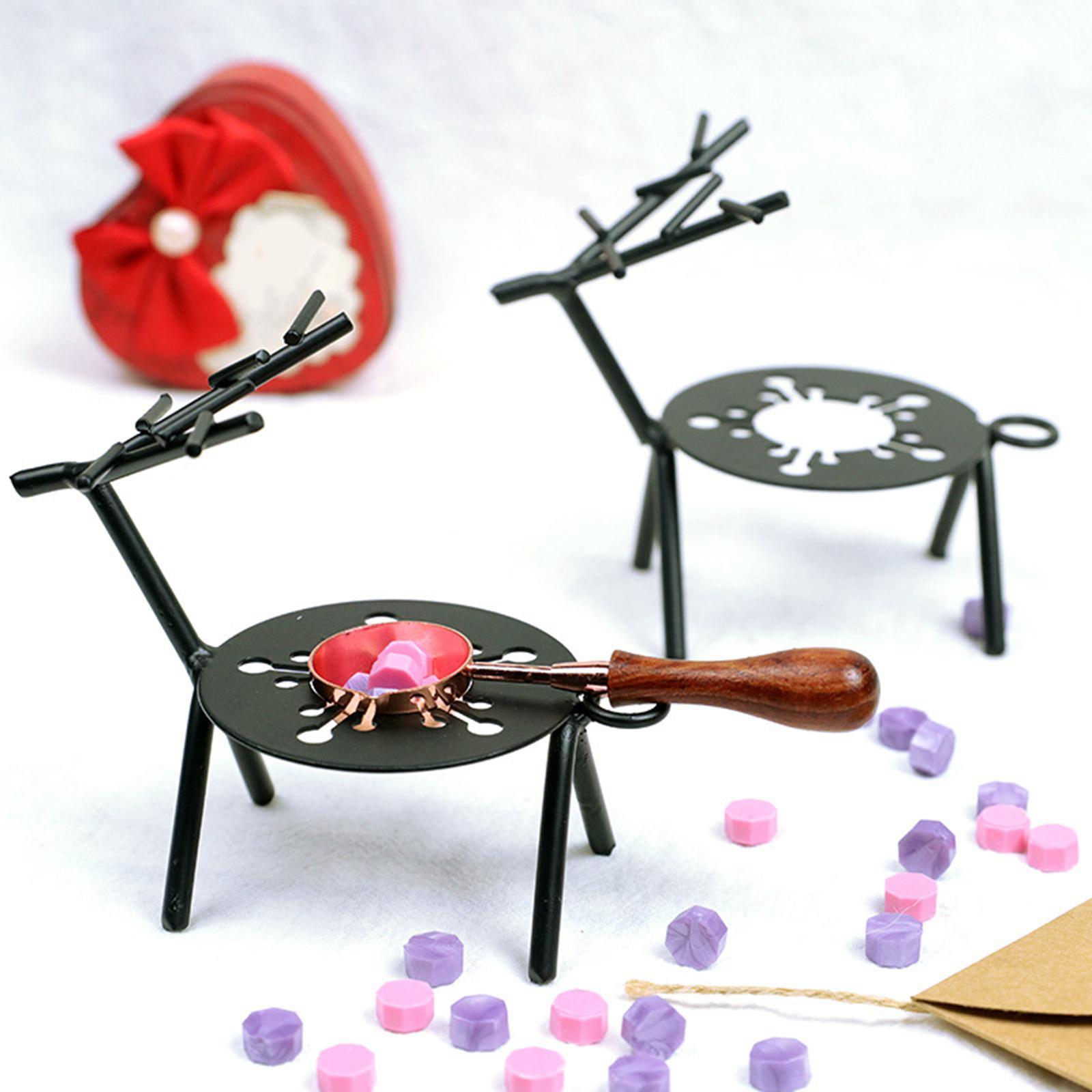 Mini Metal Reindeer Tealight Candle Holders Window Sill Holiday Dining Decor Simple and Elegant Lines Durable Rustic Finish .5x7x10cm