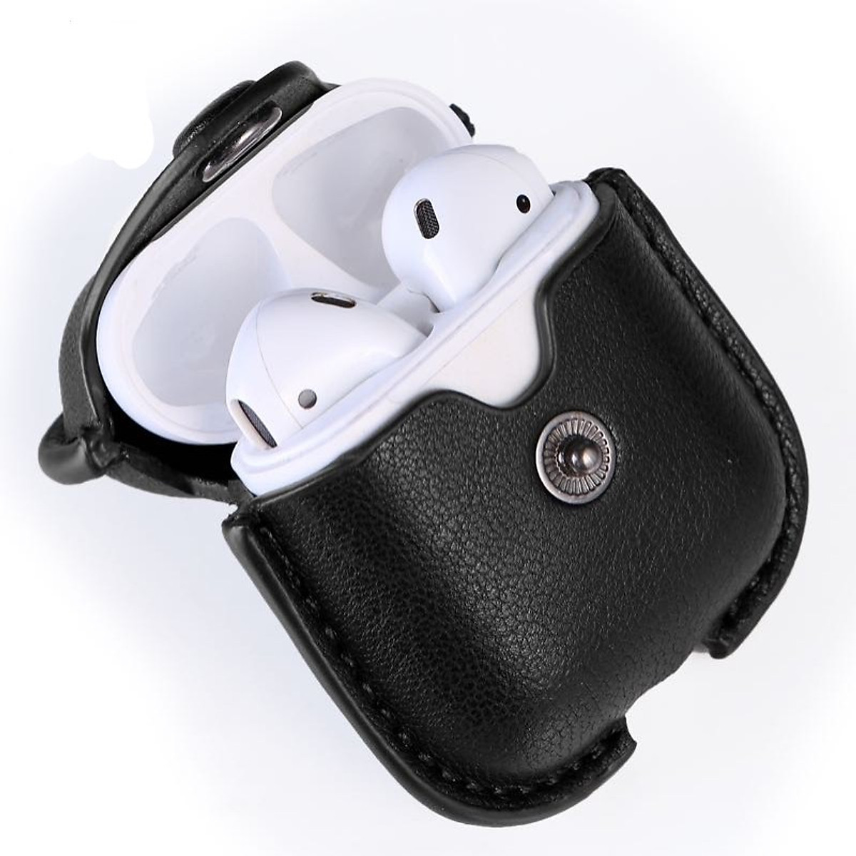 Bao Da Kai Dành cho Airpods Pro 2/ Airpods 1, 2/ Airpods 3/ Airpods Pro Kèm Móc Treo- Hàng Chính Hãng