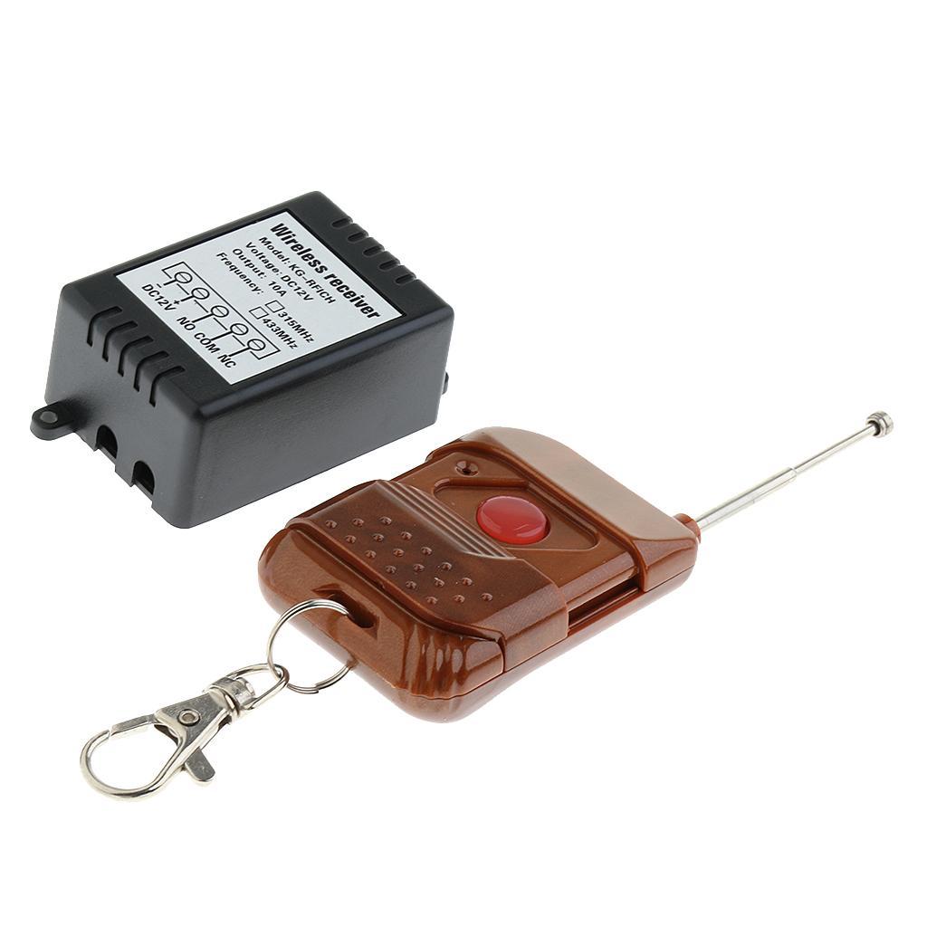 433Mhz Wireless RF Switch 164ft Long Range DC 12V 1 Channel Wireless Remote