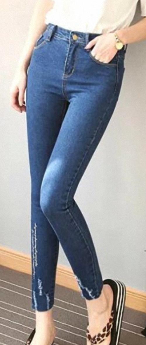 Quần JEAN giấy nữ cá tính dễ thương B0123 - đen - 30