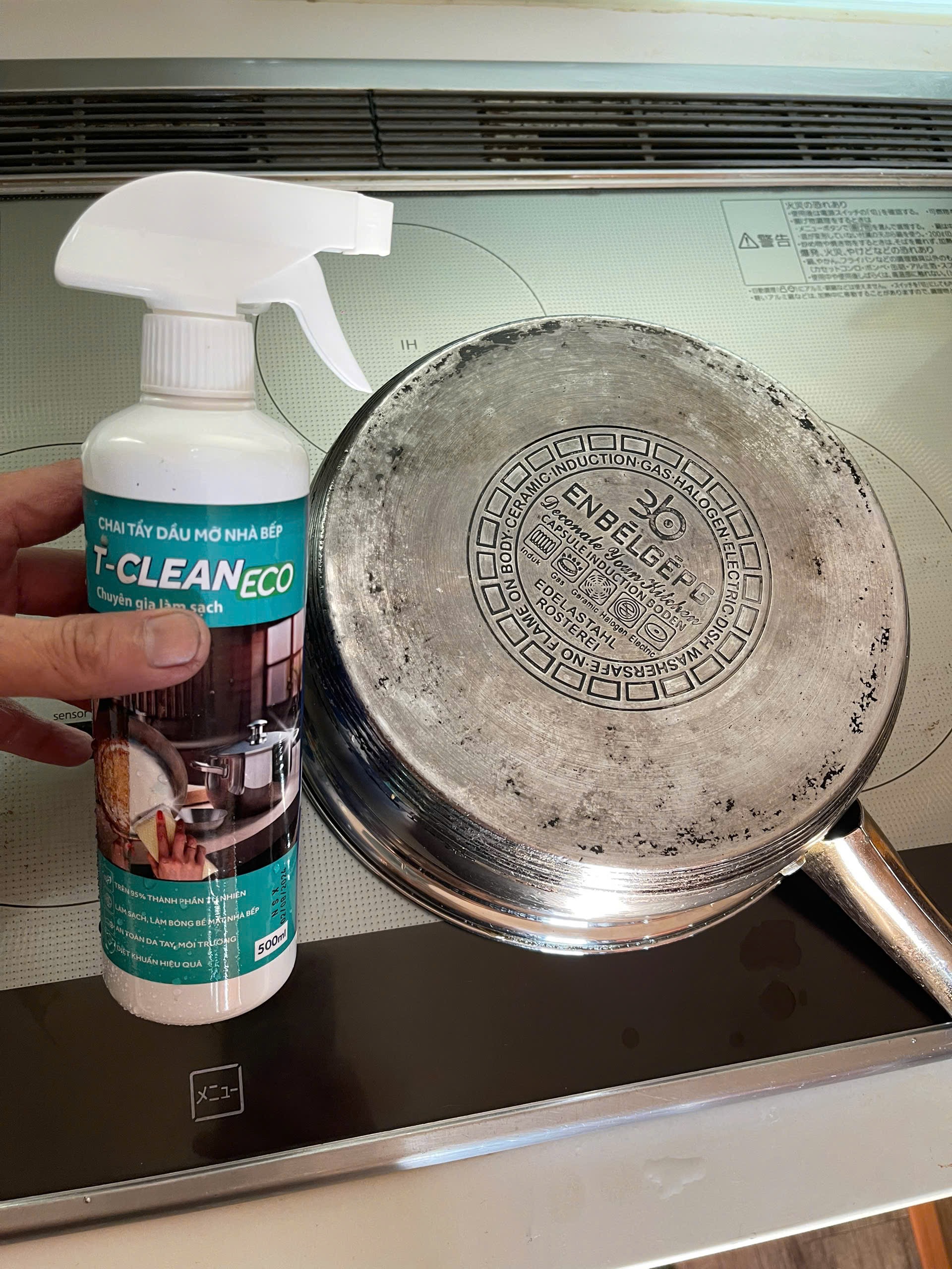 Xịt Vệ Sinh Nhà Bếp - Tẩy Dầu Mỡ T-Clean - Tp Tự Nhiên - Làm Sạch Bếp, Sạch Nồi, Sạch Lò - An Toàn