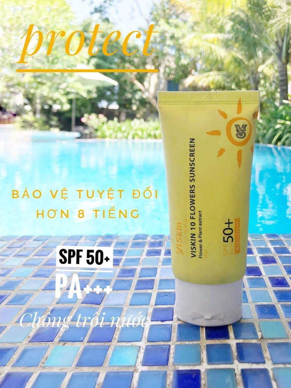 VISKIN 10 FLOWERS SUNCREEN - KEM CHỐNG NẮNG 10 LOÀI HOA VISKIN SPF50+/PA+++