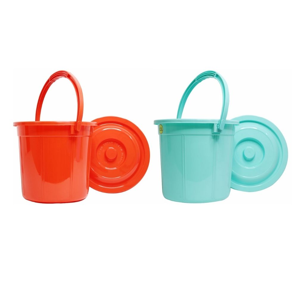 Combo 2 xô nhựa có nắp Chấn Thuận Thành 18L đựng nước - hàng Việt Nam Chất Lượng Cao XO18L20-CN-2 (giao màu ngẫu nhiên)