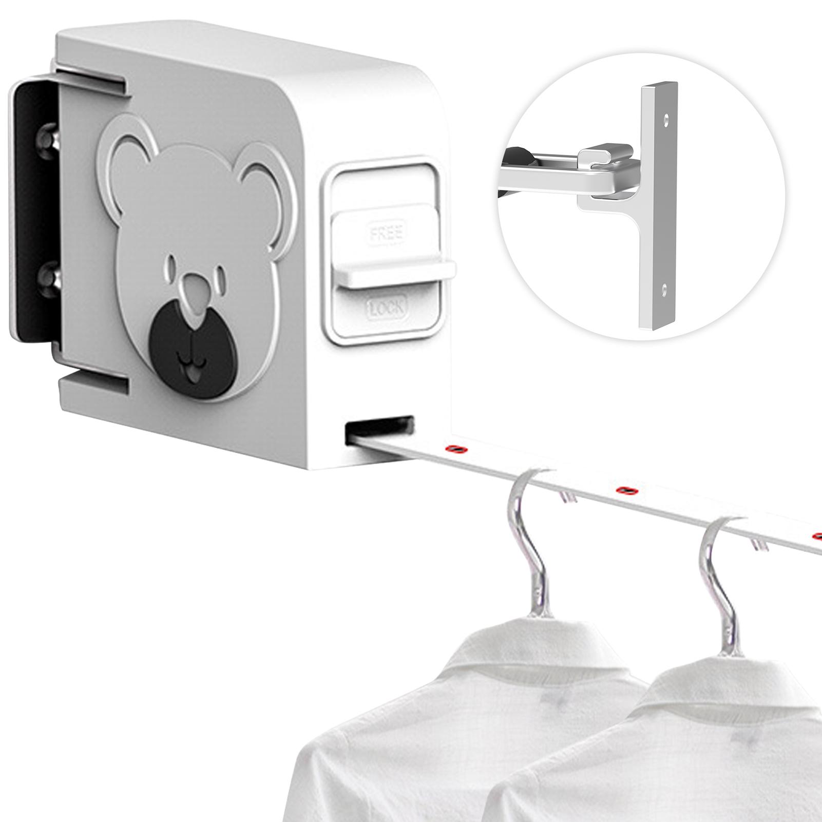 Dây phơi quần áo trong nhà, ngoài trời có thể thu vào với 34 móc