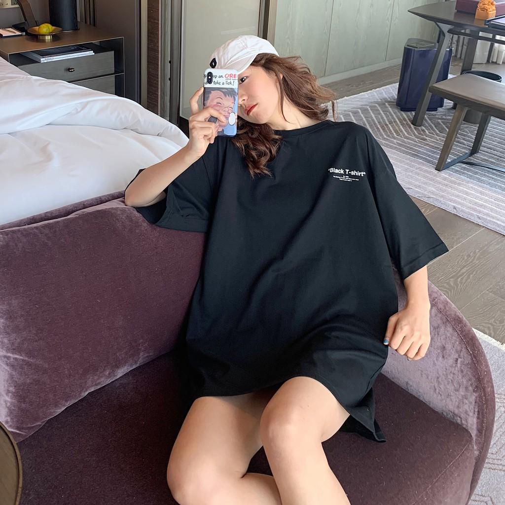 Áo Thun Tay Lỡ Unisex WHITE BLACK T-SHIRT Form Rộng