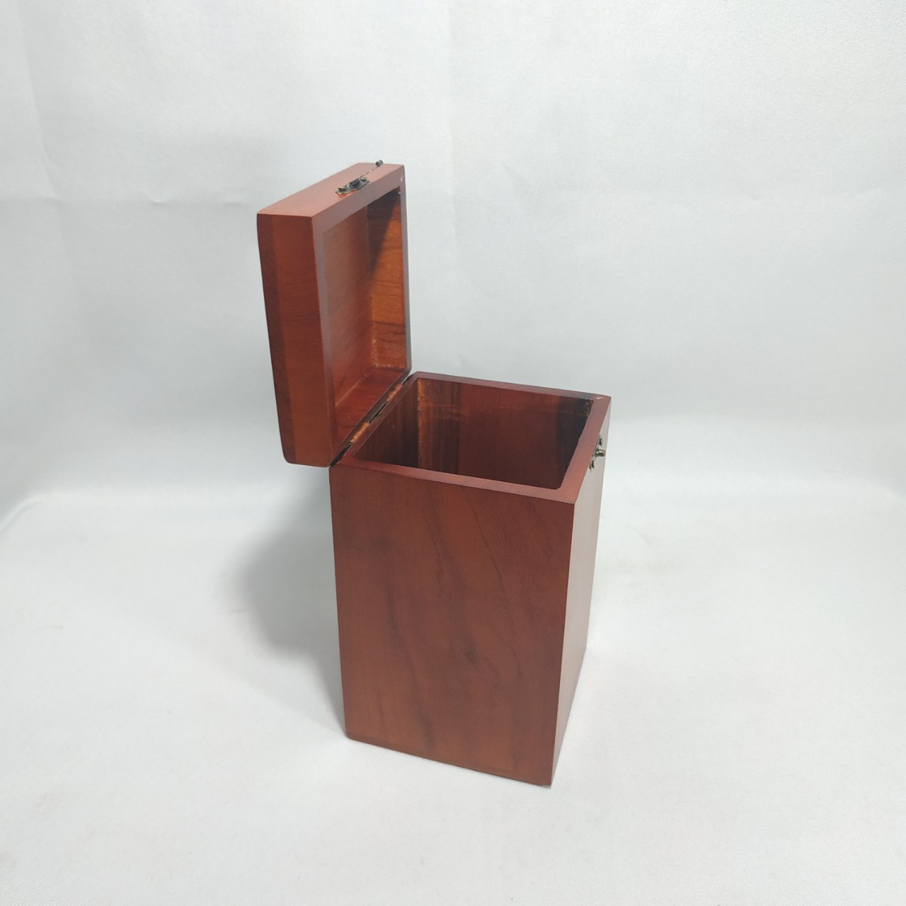 Hộp đựng trà - hũ đựng trà gỗ hương ta chữ phúc vuông loại cao 18cm