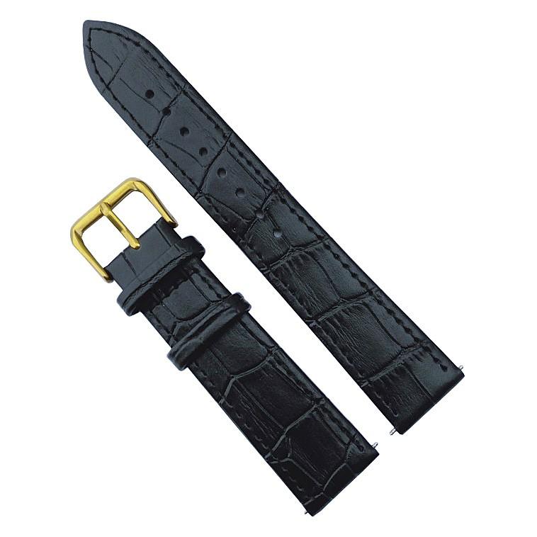 DÂY ĐỒNG HỒ DA BÒ THẬT DẬP VÂN CÁ SẤU BỀN ĐẸP SIZE 12 14 16 18 20 22 24