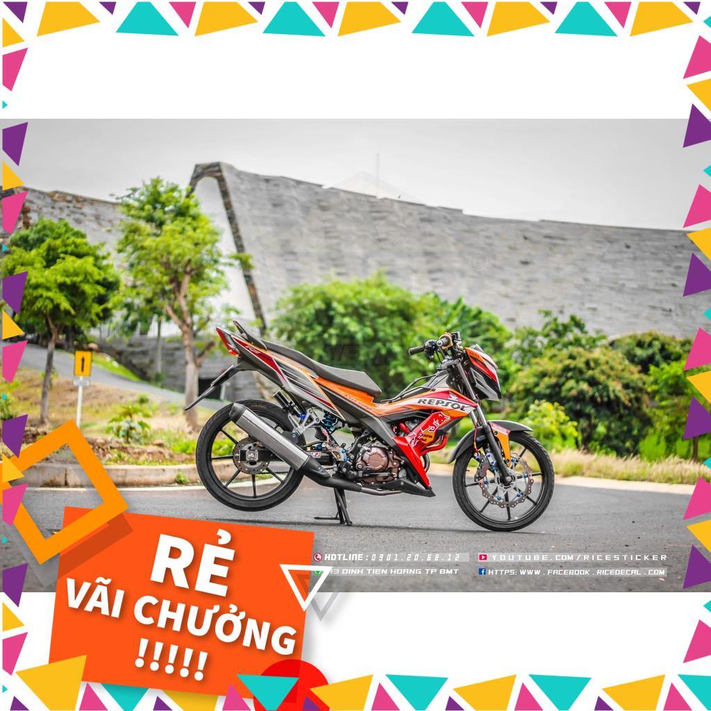 Tem Rời Sonic Mẫu Repsol Cam Bạc Đen Red Bull Cực Độc,