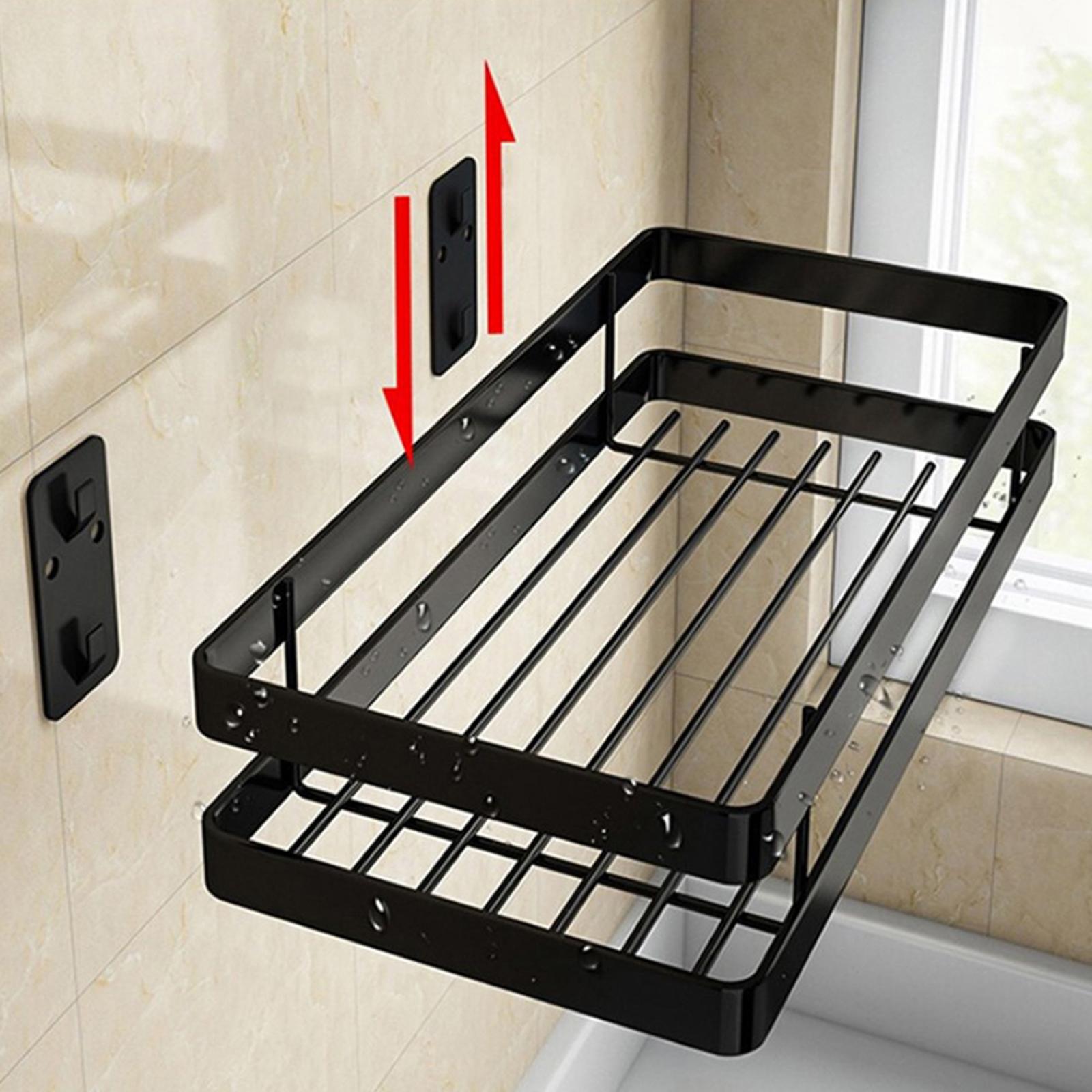 Heavy Duty Metal Shower Caddy Basket Shelf Kitchen Wall Rack Organizer 25cm