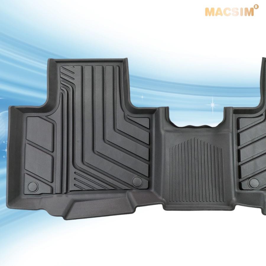 Thảm lót sàn xe ô tô Toyota Highlander 2020 + nhãn hiệu Macsim - chất liệu nhựa TPE đúc khuôn cao cấp - màu đen