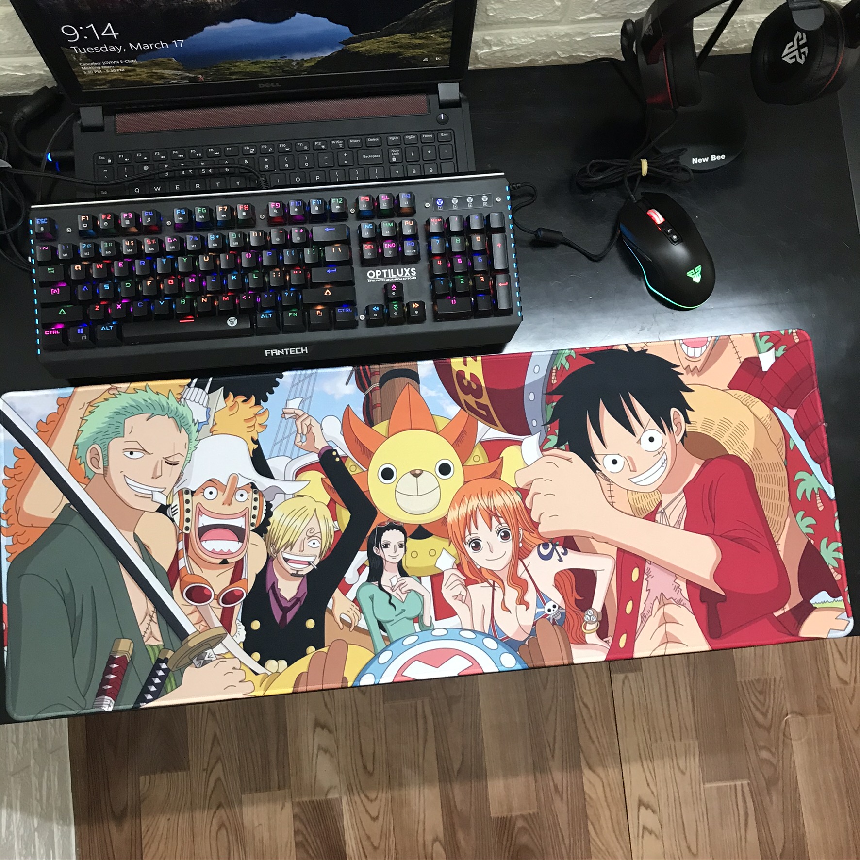 Miếng Lót Chuột, Bàn Di Chuột, mouse pad anime One Piece cỡ lớn (80x30x0.3)