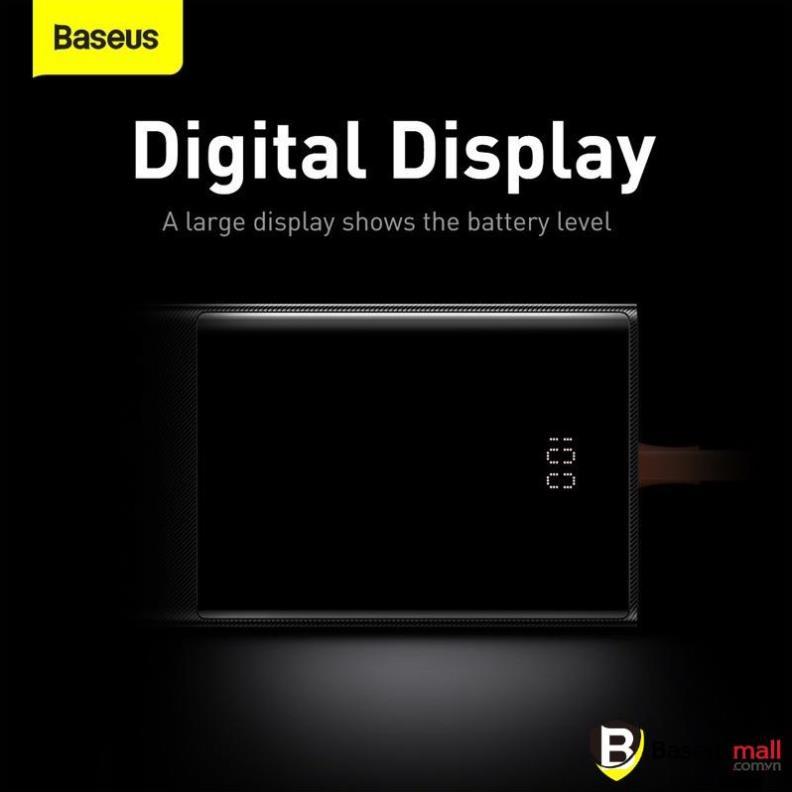 Baseus -BaseusMall VN Pin dự phòng sạc nhanh Baseus 65W Elf Digital Display Power Bank 20000mAh kèm cáp Type C (Hàng chính hãng)