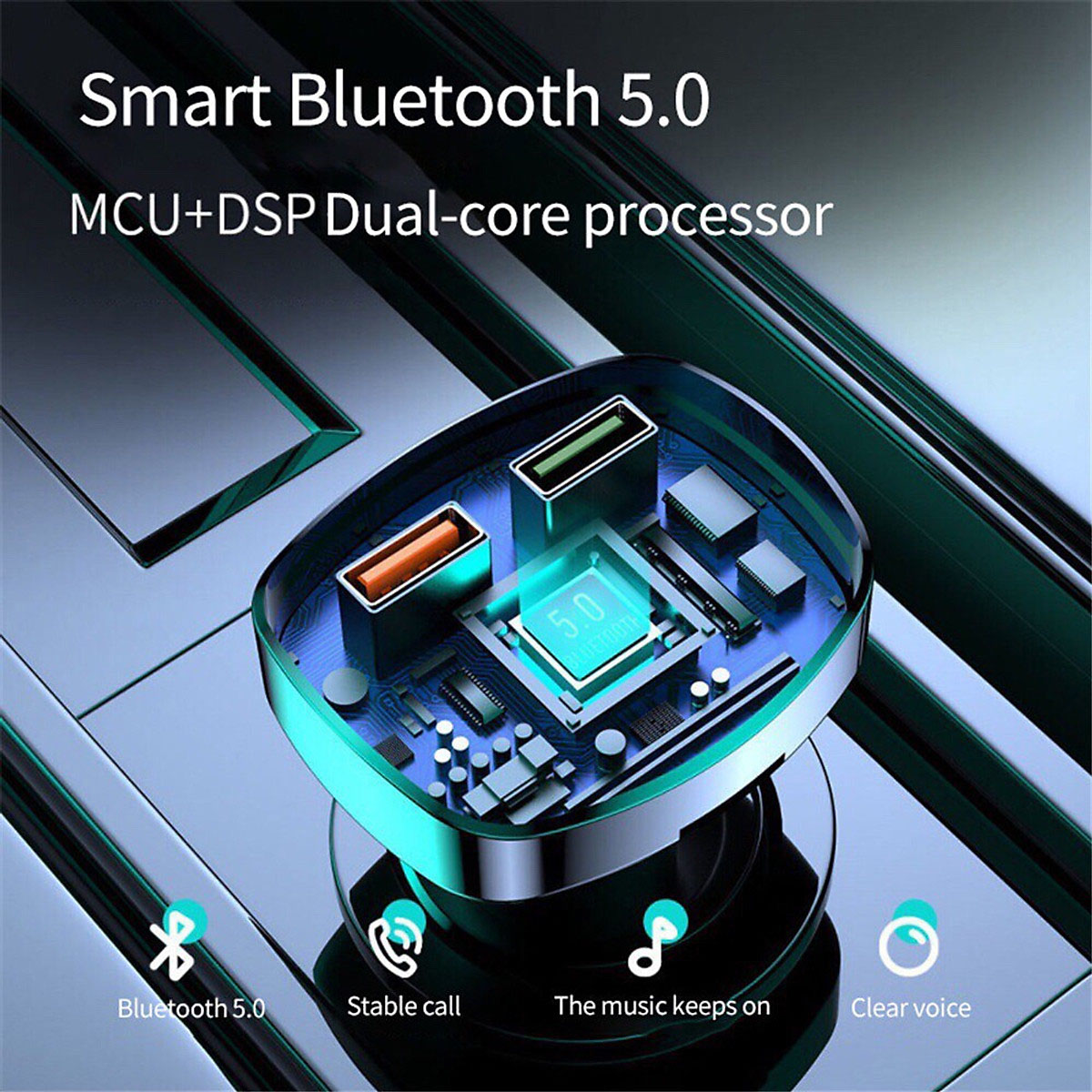 Tẩu sạc ô tô nhanh, bluetooth cao cấp