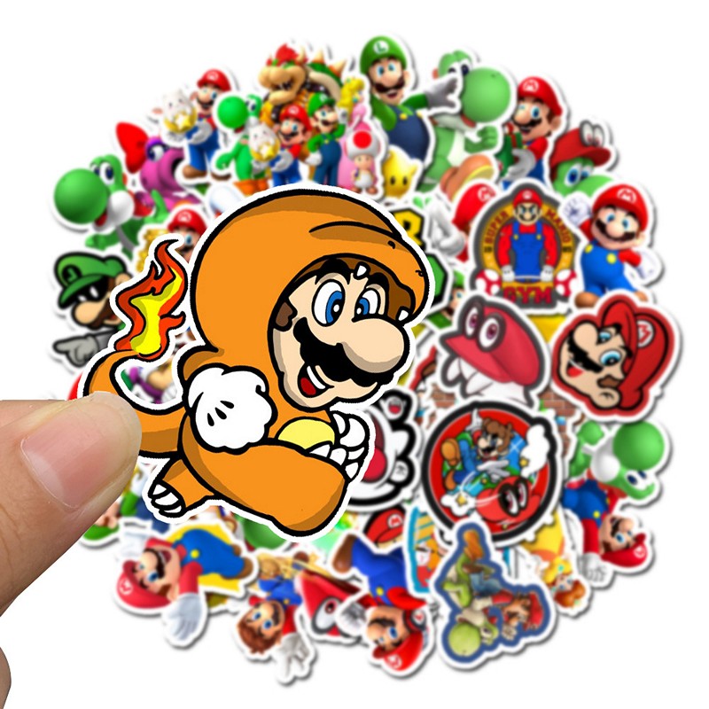 Bộ 50 miếng Sticker hình dán Mario