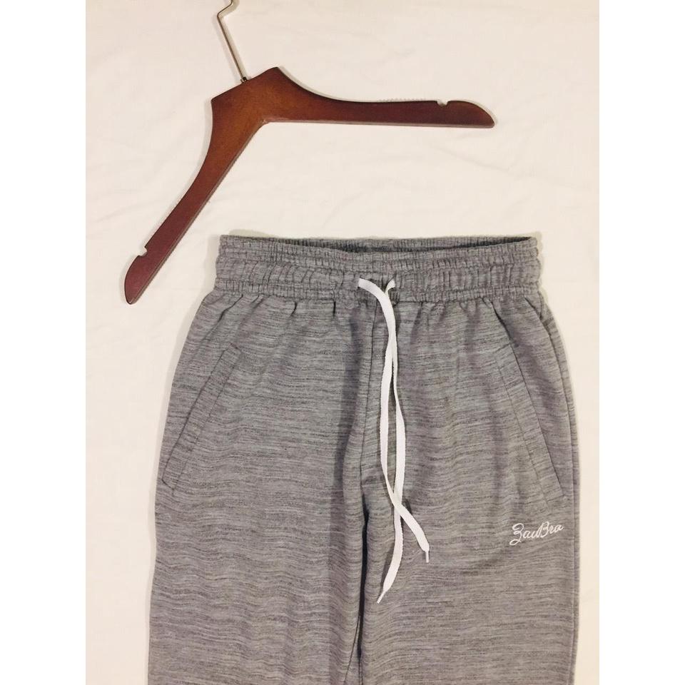 Quần nỉ nữ cotton Jogger sport _ thêu chữ