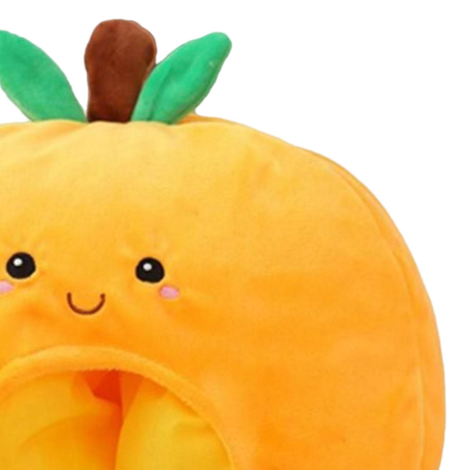 Plush Fruit Headgear Hat Plush Orange Birthday Photo Props Festival Costume Caps Adult