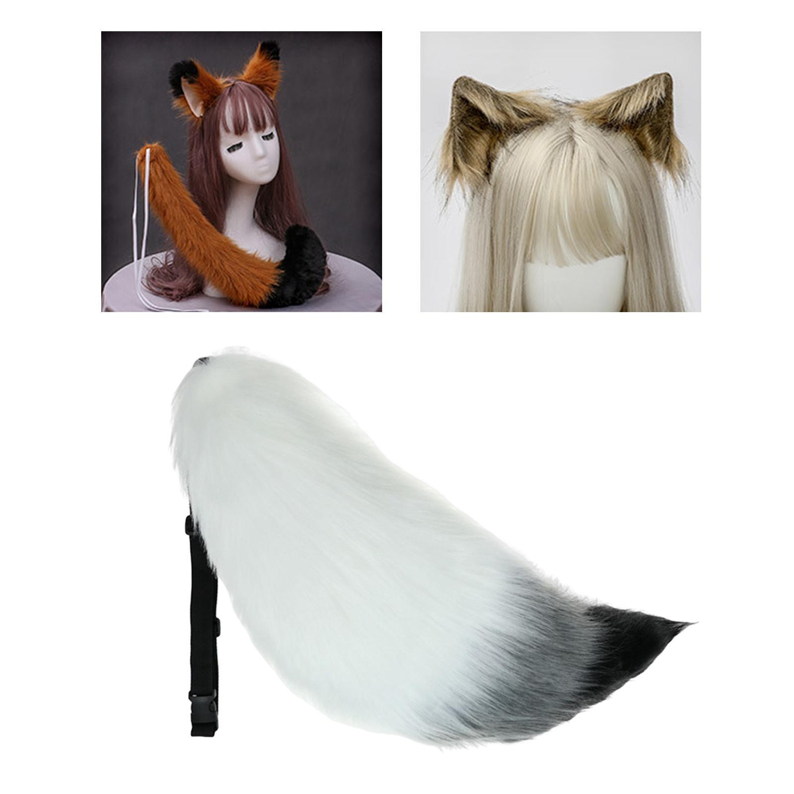 Faux Furry Fox Long Tail  Animal Big Tail Cosplay Prop Costume