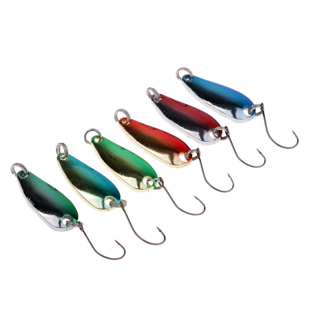 10pcs Metal Spoon Fishing Lure Spinner Hard Jig Bait for Bass Trout Salmon
