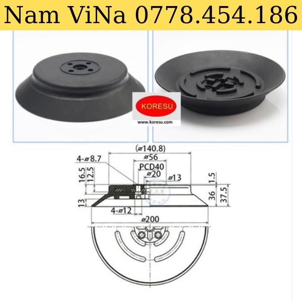 Núm Hút Cao Su Xuất Khẩu 1 Ngăn Dùng Hút Các Sản Phẩm Nặng, Mô Hình PFG