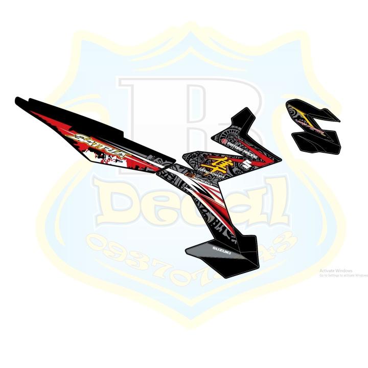 Tem rời xe satria fi hayabusa đỏ đen