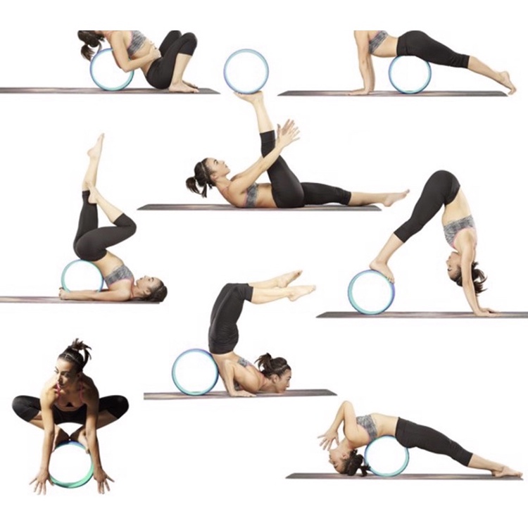 Vòng tập yoga nhựa viền cao su tpe hỗ trợ các động tác yoga chịu lực tốt