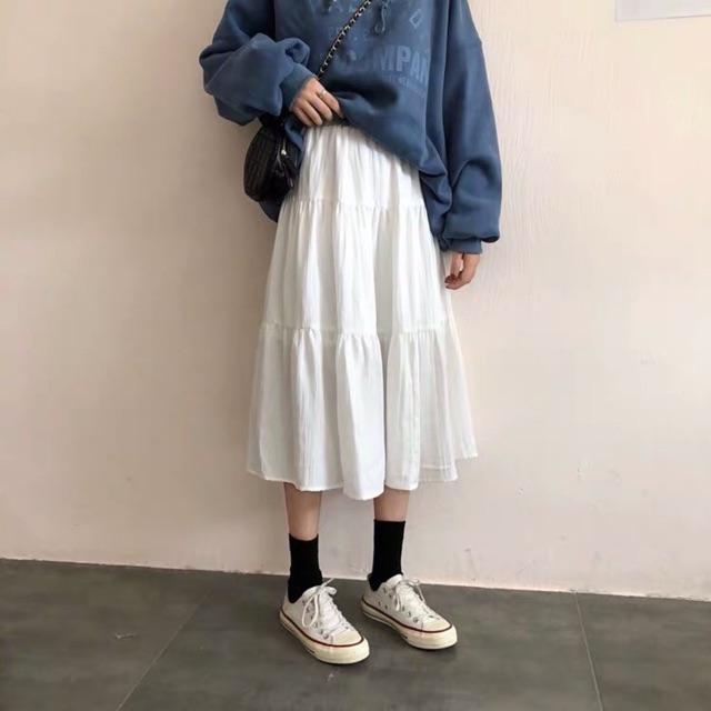 Chân Váy Nữ - Chân váy Vintage 2 Lớp Siêu Xinh 3 Tầng 2 Màu Hàng Quảng Châu