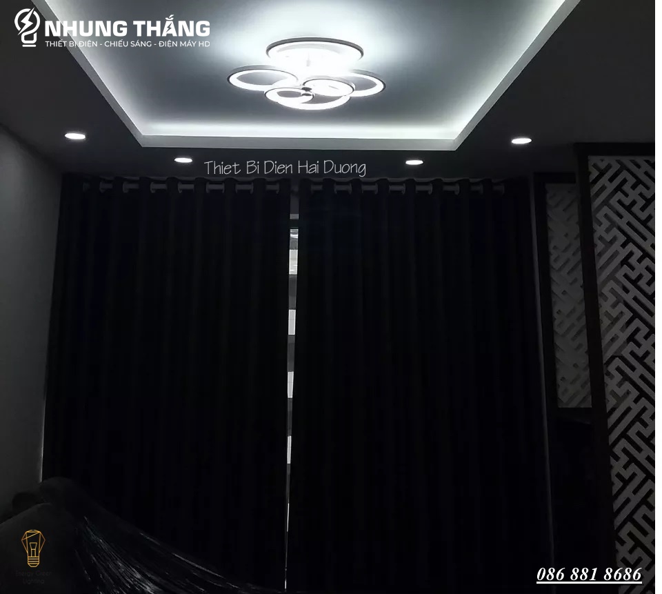 Đèn LED ốp trần Decor hình tròn NT030 - 3 Chế Độ Ánh Sáng - Tăng Giảm Ánh Sáng - Điều Khiển Từ Xa - Kết Nối Điện Thoại - Có Video