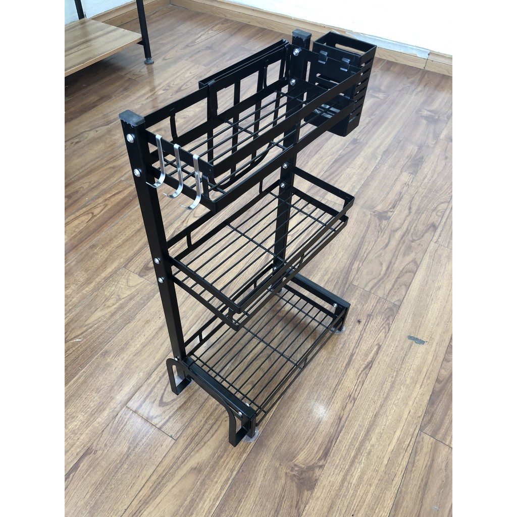 Kệ Đựng Gia Vị 2/3 tầng, Kệ hũ gia vị để bát đũa dao thớt, đồ dùng nhà bếp.
