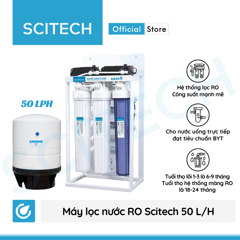 Máy lọc nước RO bán công nghiệp Scitech 50L/H - Hàng chính hãng
