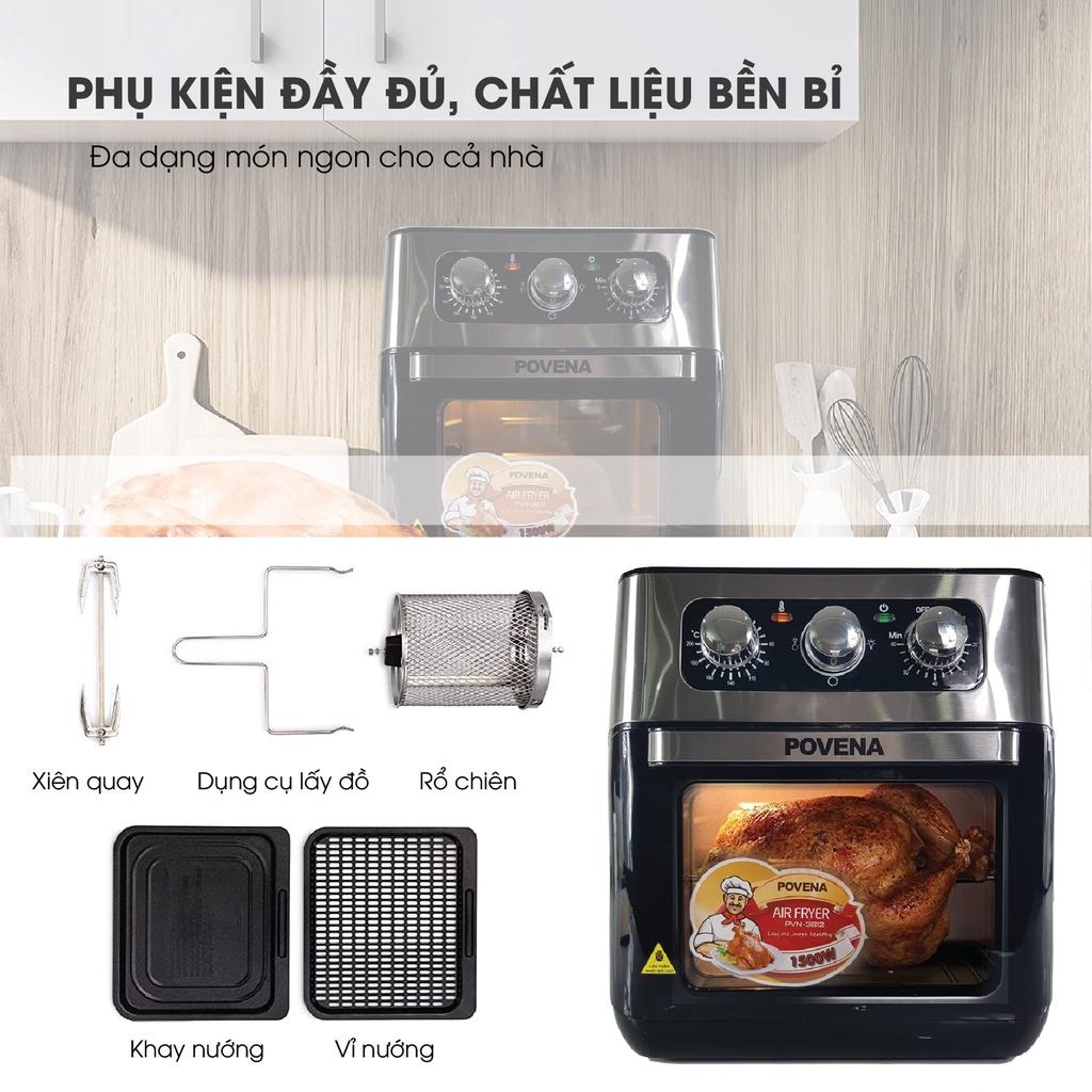 Nồi Chiên Không Dầu POVENA 12L 1800W PVN-3612 - Hàng chính hãng