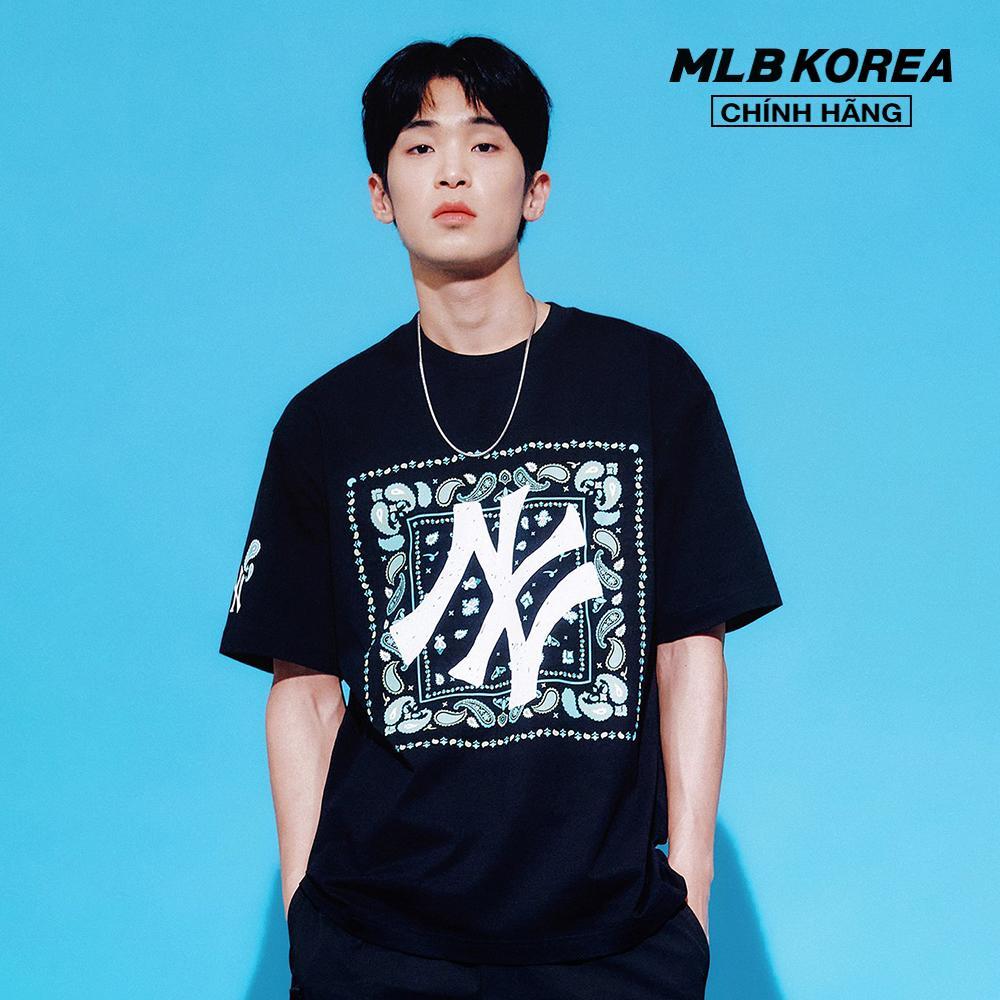 MLB - Áo thun unisex cổ tròn tay ngắn Paisley Big Logo One Point 3ATSI0133