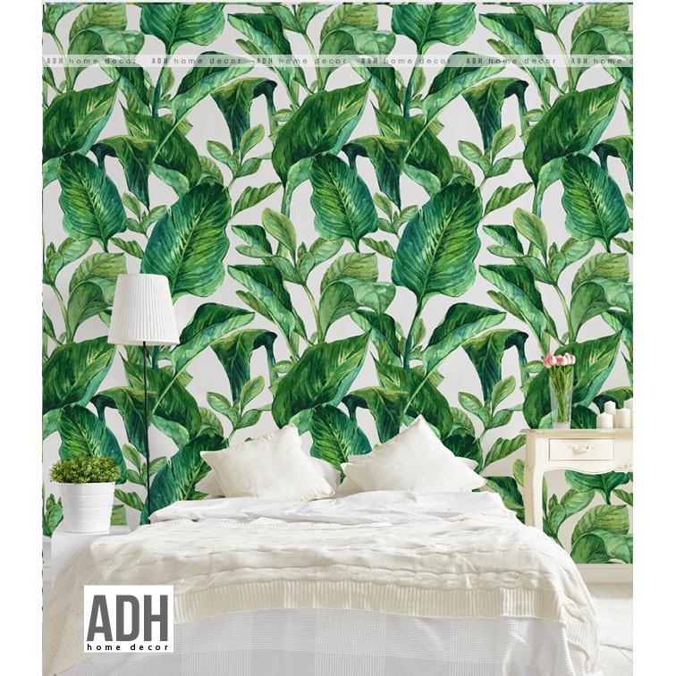 Decal dán tường lá chuối rừng khổ 120x250cm