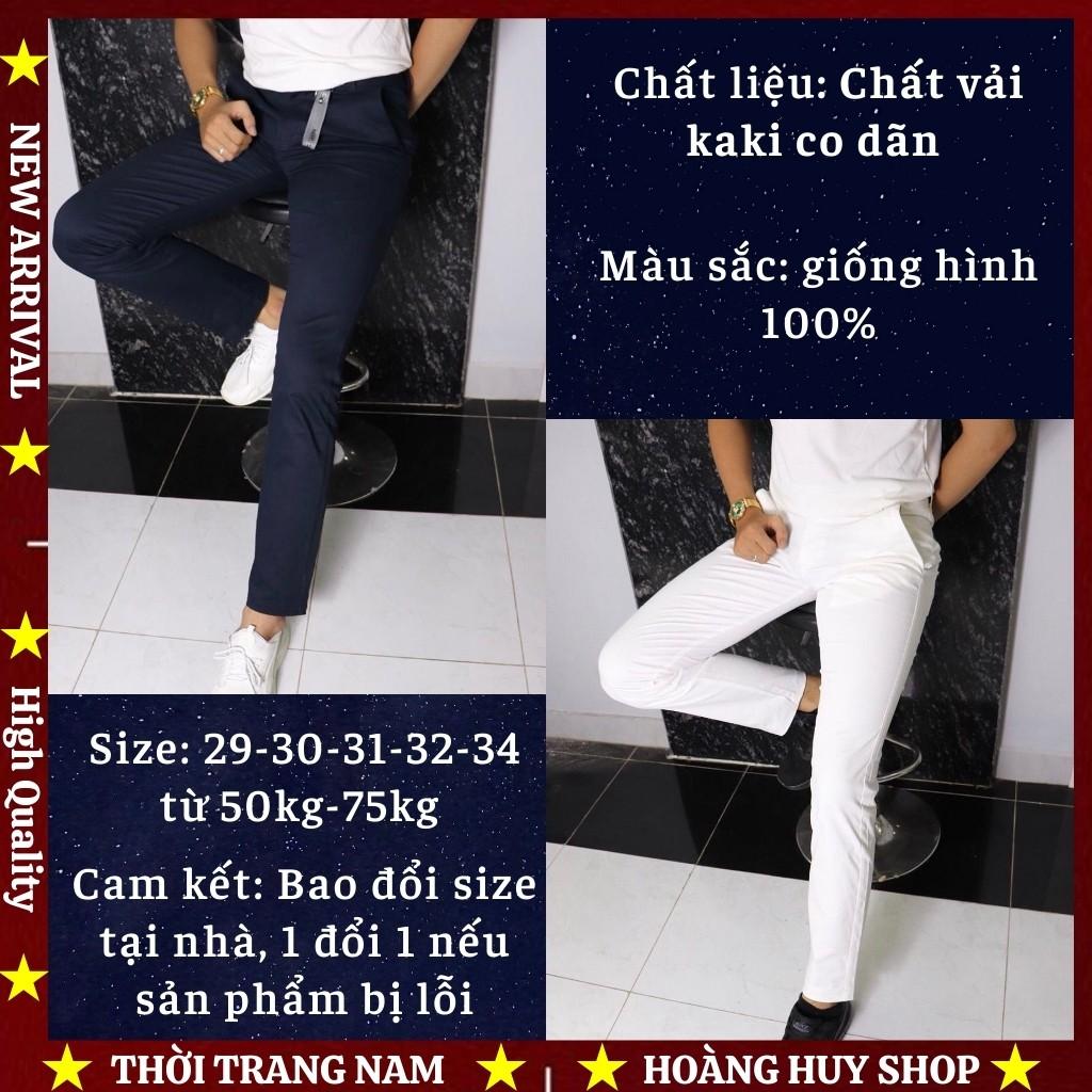 Quần Kaki Nam Cao Cấp H&amp;H-K01 Chất Vải Co Dãn Nhẹ Kiểu Dáng Tây Âu Cực Đẹp - Nhiều Màu