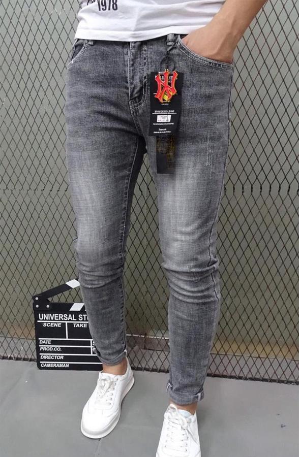 Quần Jeans Nam Hàn Quốc Màu Xám JEANXAM95