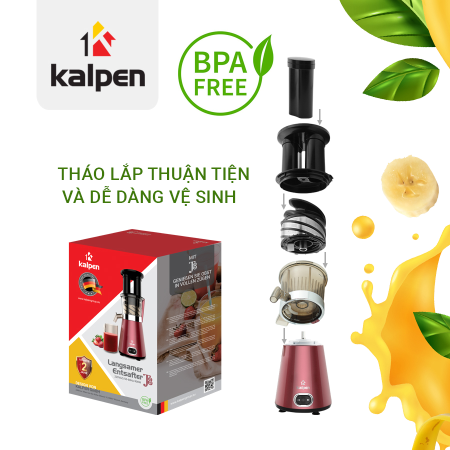 Máy ép chậm Kalpen J8 công suất 400W - Hàng chính hãng