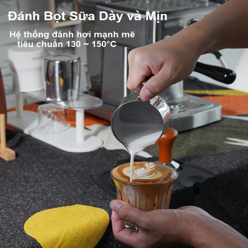 HÀNG CHÍNH HÃNG - Máy pha cà phê bán tự động Espresso, Cappuccino, Latte. Thương hiệu Mỹ cao cấp HiBREW - H10B