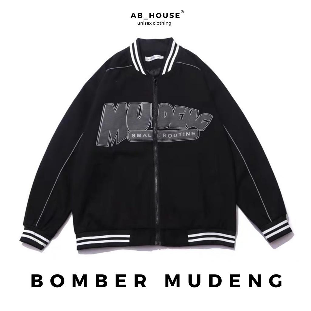 Áo khoác Bomber Jacket MUDENG dù 2 lớp unisex nam nữ