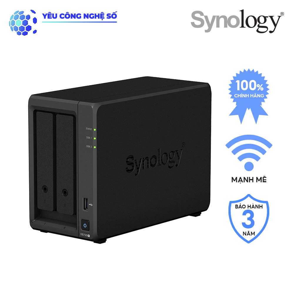 Thiết bị lưu trữ Synology DiskStation DS720+ Hàng Chính Hãng