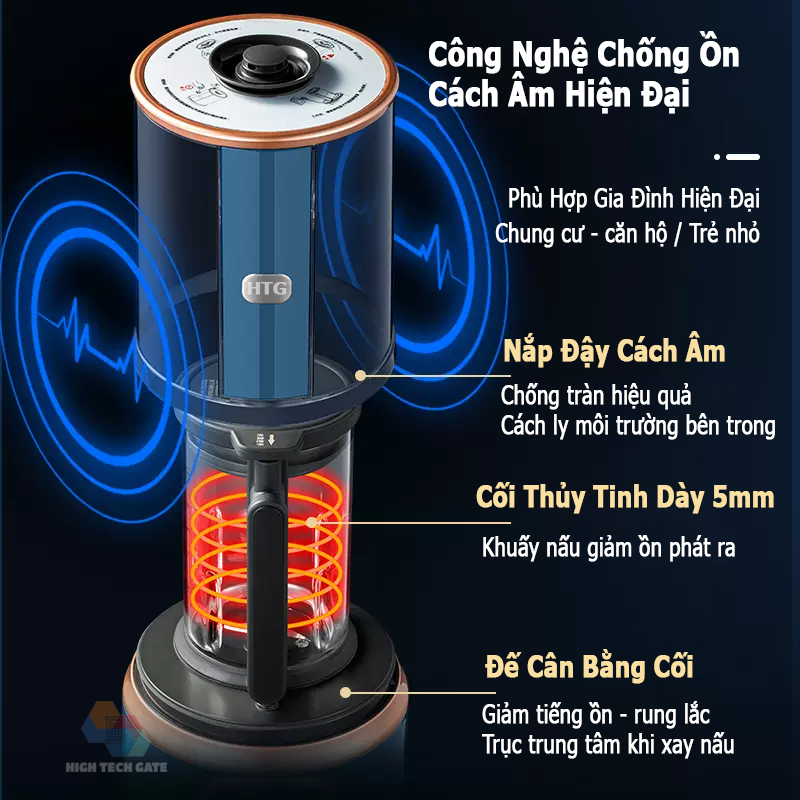 Máy Làm Sữa Hạt Đa Năng CB9250 Công Nghệ Giảm Ồn Cách Âm, Hút Chân Không, Hẹn Giờ Thông Minh, Xay Nấu 4D Mịn, Chống Dính Chống Khê, Tự Vệ Sinh, Hàng Chính Hãng