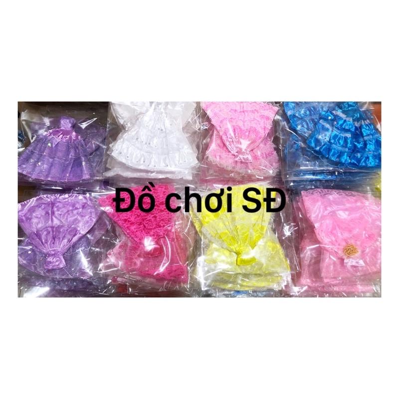 Combo 10 đầm búp bê - tặng 10 đôi giầy