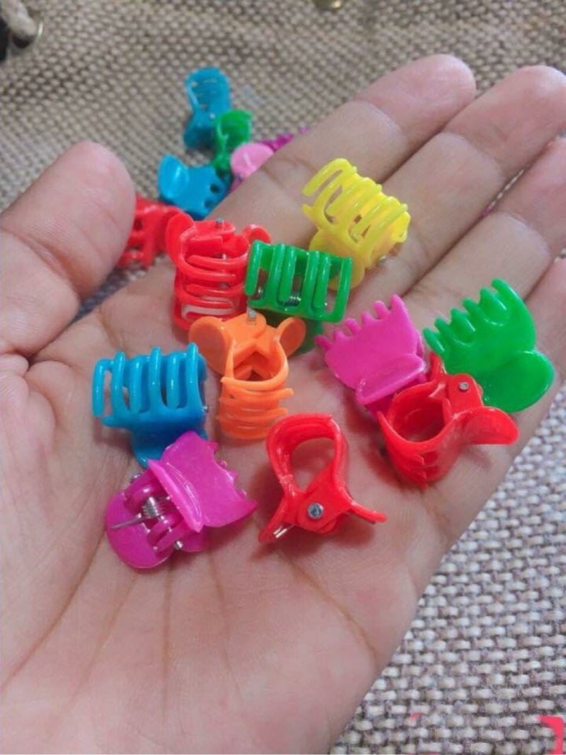 Combo 2 Túi Thun Cột Tóc 100 Dây Nhiều Màu – Túi Zip Kéo Xinh Xắn + Tặng 2 kẹp mini hình bướm